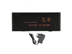 Divisor de interface HDMI Mali 1x4 com saída 4K 60Hz, distribuidor AV, Full HD, 3D, para TV, projetor e monitor.