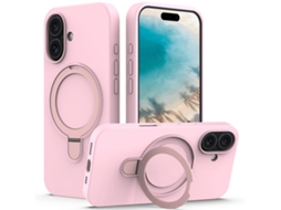 Capa Yuysan Para Iphone 16 Plus Silicone Líquido Magsafe (íman, Suporte Para Anel,) Roxo