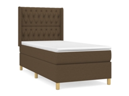 Box Spring Bed, Box Spring Beds Vidaxl Marrom Tecido (100 X 200 Cm)
