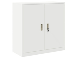 Vidaxl Armário De Arrumação Branco 90 X 40 X 90 Cm Aço