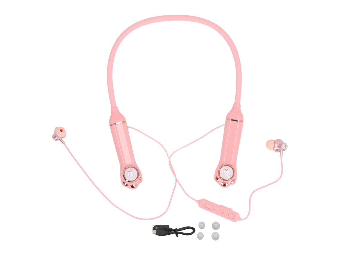 Fones de Ouvido Bluetooth com banda cervical EOOCOO, Bluetooth 5.3, RGB, iluminação traseira, sem fio