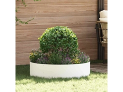 Vidaxl Anel De Vaso Branco 80 X 80 X 20 Cm Aço Laminado A Frio