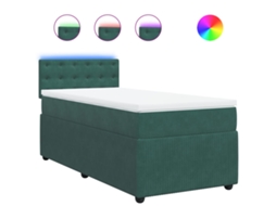 Box Spring Bed, Box Spring Beds Vidaxl Verde Veludo (80 X 200 Cm)