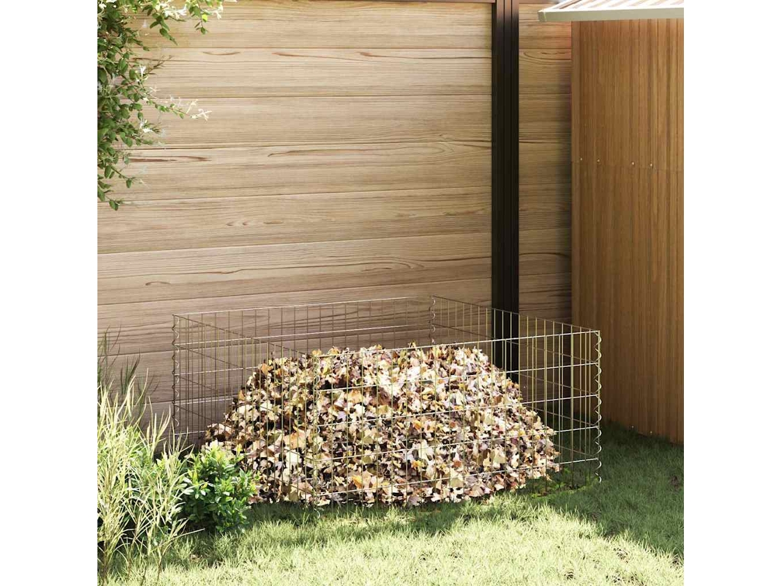 Vidaxl Compostor Quadrado 100 X 100 X 50 Cm Ferro