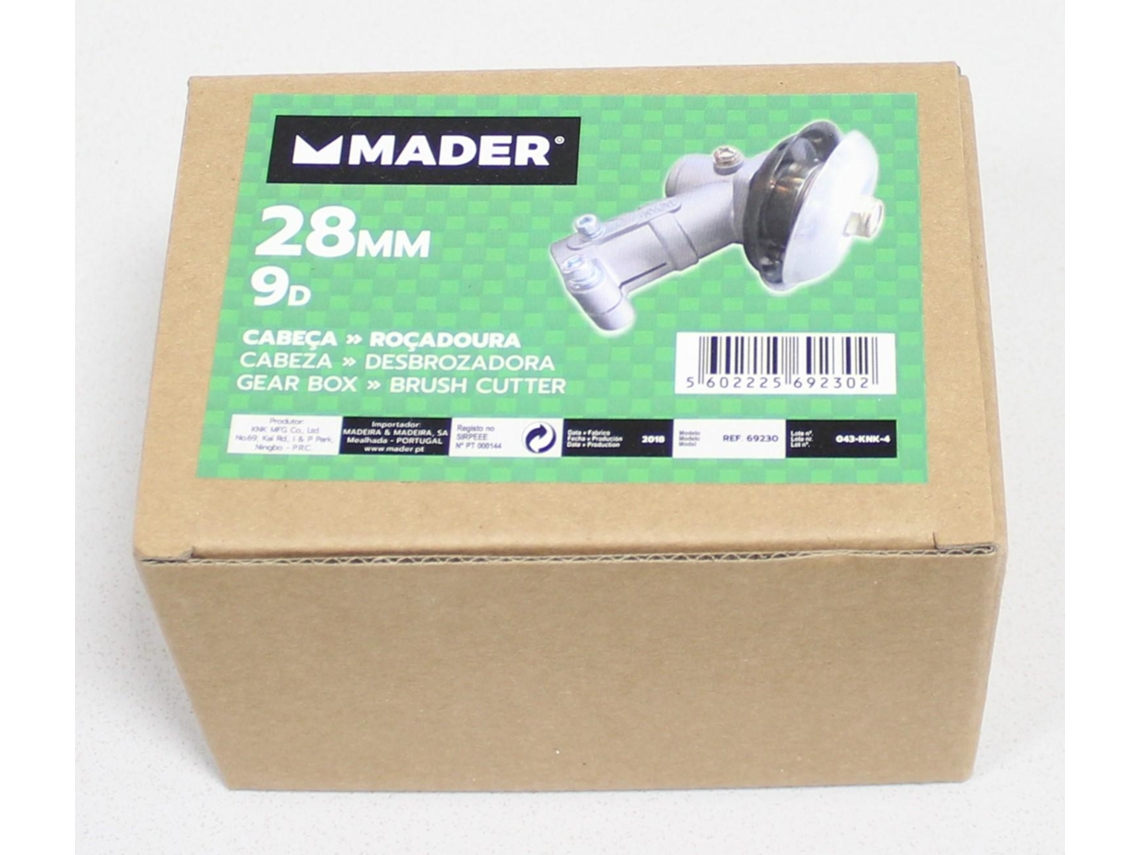 Cabeça para Roçadora 28Mm 9D Ref. 69230 MADER