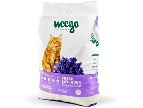Areia para Gatos WEEGO Fresh Lavender (15L)