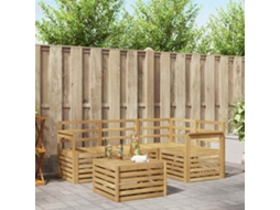 Vidaxl Conjunto De Sofás Para Exterior 5 Unid. Branco