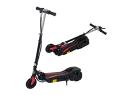 Trotinete Elétrico Dobrável Suporta Até 50kg Com Altura Ajustável Scooter Com Interruptor De Inicio E Freios 75x36x82-93cm Preto