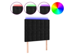 Led Headboard, Led Headboards Vidaxl Preto Veludo (80 X 5 X 118/128 Cm)
