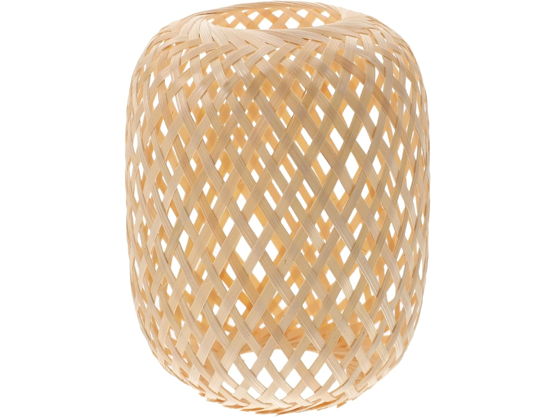 Abajur De Bambu Trançado Para Luminária Pendente, Estilo Rústico E Leve.