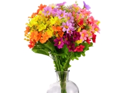 Buquês de Flores Silvestres Artificiais em Cestos Suspensos para Decoração de Casa e Jardim, Tanto para Ambientes Internos Quanto Externos. AQUAFORGE