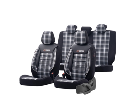 Conjunto Completo de Capas para Assentos OTOM Universal Gti Sports Design Cor Preto/Vermelho