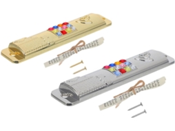 Conjunto 2 Mezuzás Metal Bênção Hebraica Decoração Religiosa Porta Entrada Judaica Sagrada Interiores Casa GOKOCO