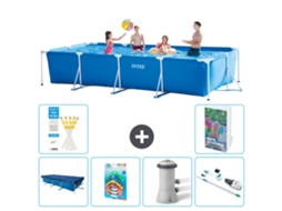 Intex Piscina Com Estrutura Retangular - 450x220x84 Cm - 7-peças S68