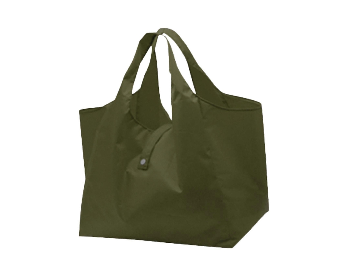 Sacola de Compras Portátil com Alça, Dobrável, Organizadora para Compras, Ideal para Viagens e Supermercado. Cor: Verde Claro. GOKOCO