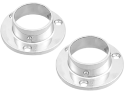 Suporte de Alavanca para Tubo Vestuário Metal com Fixação por Parafuso, 25 Mm Diâmetro, Par CHABERLU