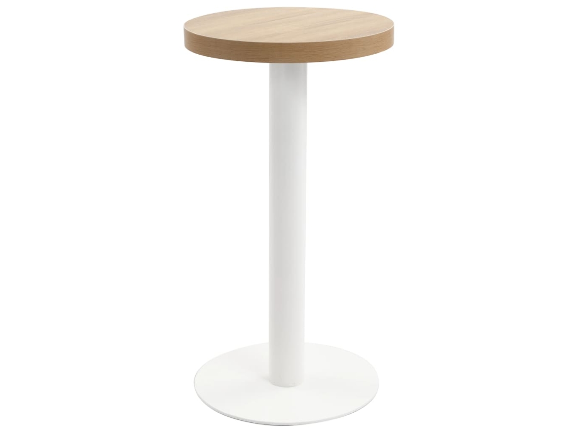 Vidaxl Mesa Bistrô 40 Cm Mdf Castanho-claro