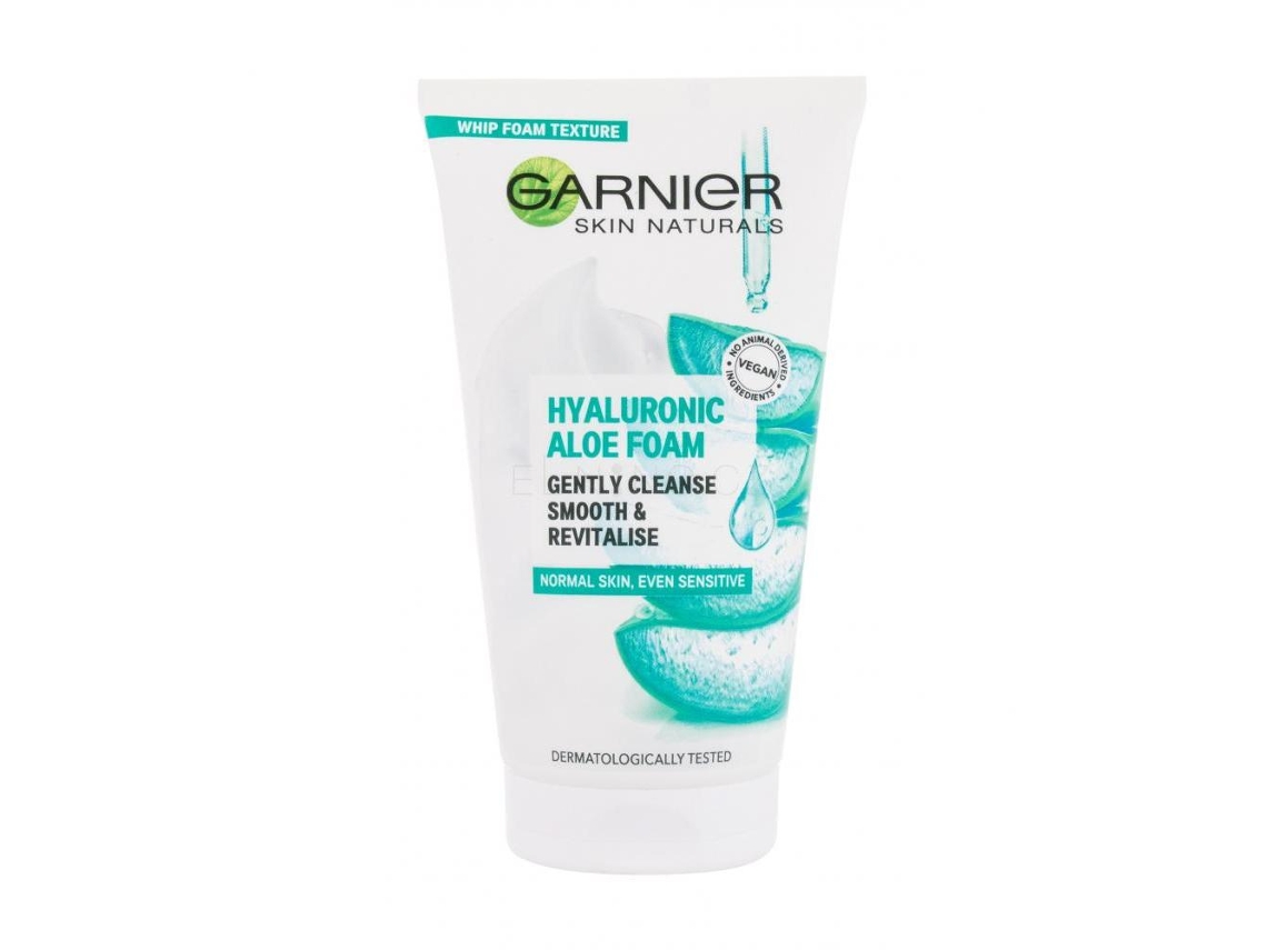 GARNIER Skin Naturals Espuma de Limpeza com Ácido Hialurónico e Aloé 150 ml