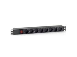 Regleta 8 Shuckos para Montaje En Rack 19 1U Cromad