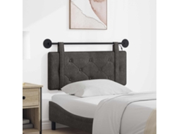 Vidaxl Cabeceira Suspensa Com Luz Led Preto Pu Antigo