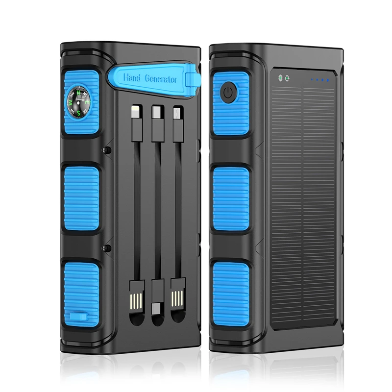 Carregador Solar 61200mah, À Prova D'água, Carregamento Rápido, MDUG Vermelho PONTOCASA