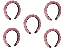 Conjunto De 5 Faixas De Cabelo Elegantes E Acolchoadas Em Tecido Trançado Para Mulheres, Ideais Para Viagens, Trabalho E Ocasiões Especiais.
