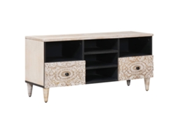 Vidaxl Gabinete Para Tv Com Gaveta Branco 100 X 33,5 X 46 Cm