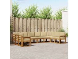 Vidaxl Conjunto De Sofás Para Exterior 10 Pcs Natural E Bege