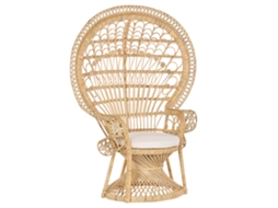 Cadeira de jardim BELIANI Emmanuelle de Rattan/vime Natural 120x50x150