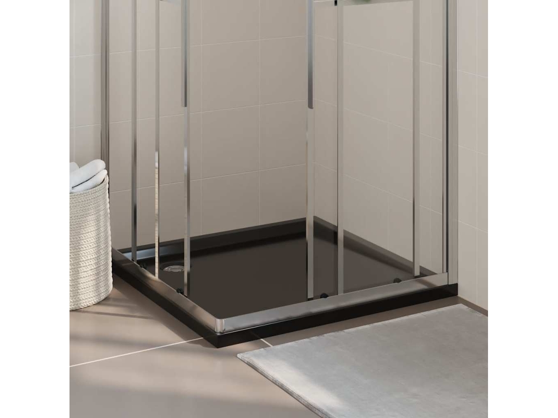 Vidaxl Base De Chuveiro Quadrada 90x90 Cm Abs Preto