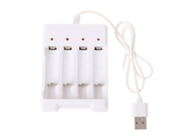 Cargador De Baterías Usb Com 4 Ranuras Para Baterías Recargables Aaa E Aa