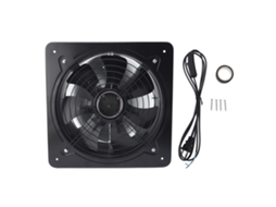 Exaustor industrial 12 polegadas para cozinha com baixo ruído e metal preto LAXISCREED