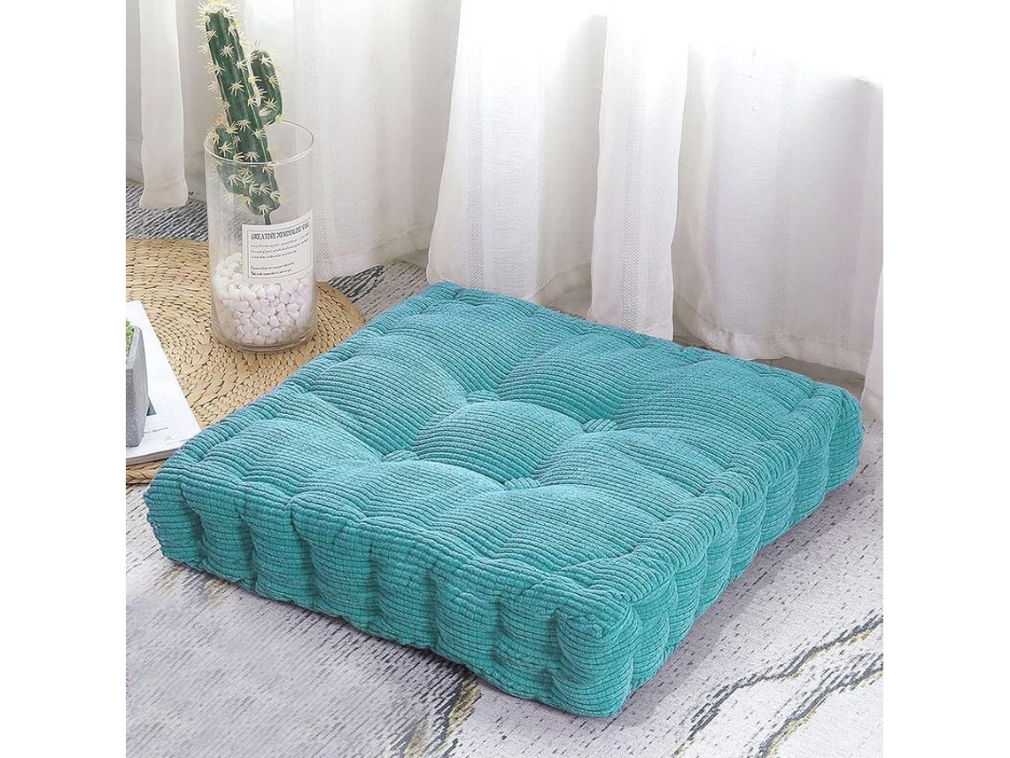 2026 almohada Cuadrada Espesa para Adultos Niños Salón Dormitorio Balcón Oficina 16"×16" Azul Claro