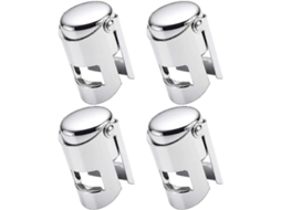 Conjunto de 3 rolhas pretas BRILVIBERA para champanhe, à prova de vazamentos