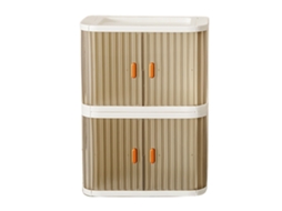 Caixa de Armazenamento Dobrável com Porta Rolante 2 Pcs S/MARCA
