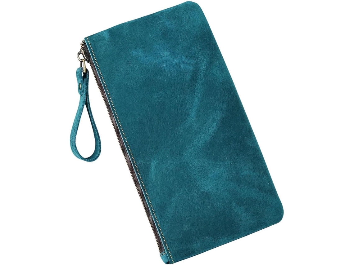 Estojo Simples Estilo Retrô com Grande Capacidade para Canetas Decorativas, na Cor Azul. SFUSHOS