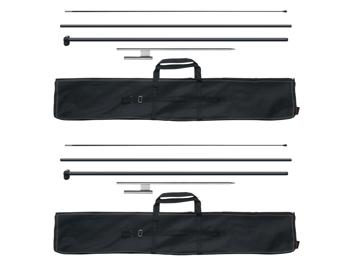 Kit de Mastro de Bandeira de Penas VEVOR 2 Pacotes de Mastro de Bandeira Swooper de 12 7 Pés com Estacas Terrestres