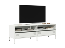 Móvel De Tv 135x39x43,5 Cm Aço Laminado A Frio Branco Dkd Home Decor