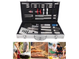Kit Churrasco 23 Peças, Acessórios Ao Ar Livre, Camping, Piquenique.