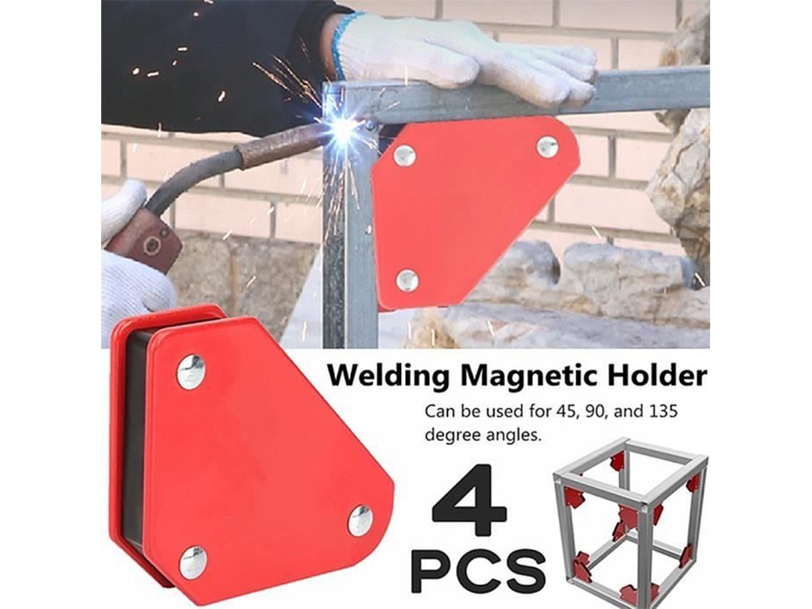 4 pçs 9lb ângulo de soldagem localizador magnético setas soldador titular ferramenta dispositivo elétrico de soldagem ângulo direito ZHIKE