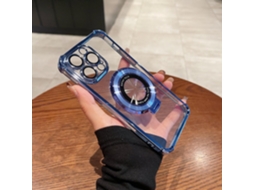 Capa Para Iphone 17 Peak Blue Com Airbag, À Prova De Choque, Revestimento Eletroplástico, Transparente, Suporte Magnético E Macia.