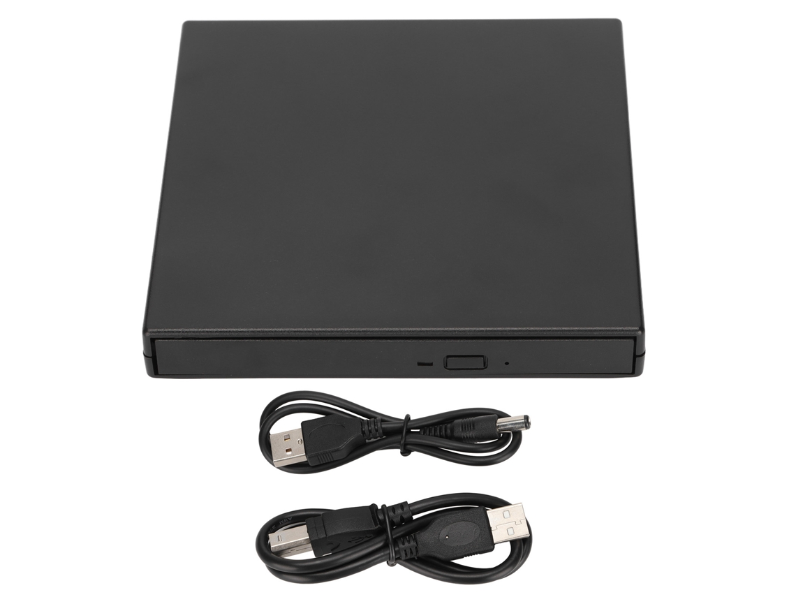 Unidade Óptica Externa Usb Ultra Fina Portátil Dvd/cdrw Para Laptops E Desktops