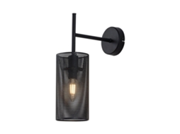 Aplique De Parede 1xe14 23w Ip20 Metal Preto Braytron