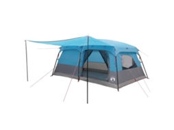 Vidaxl Barraca Familiar Azul 500 X 400 X 230 Cm Poliéster E Aço