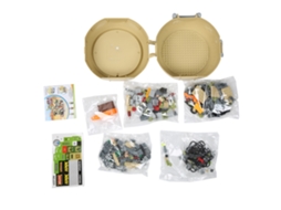Ats brinquedo Educatsivo Caixa de Armazenamento Portátil Blocos de Construção Cena Militar Decoratsiva Presente para Crianças