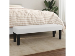 Vidaxl Banco 100x30x30 Cm Couro Artificial Branco