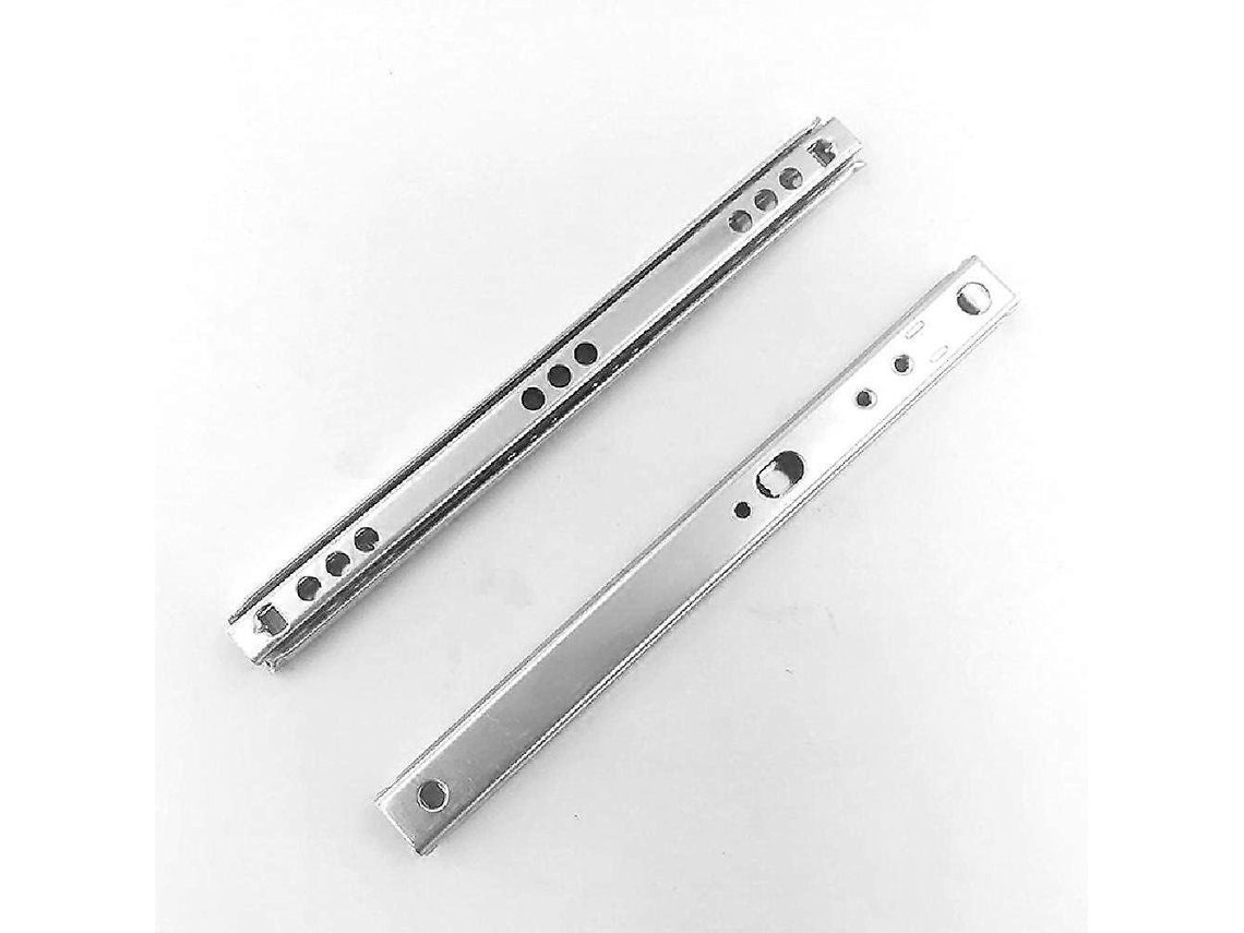 2 Corrediças Para Gaveta Com Rolamentos De Esferas Em Aço Laminado A Frio, 310 (12 Polegadas) X 17 Mm