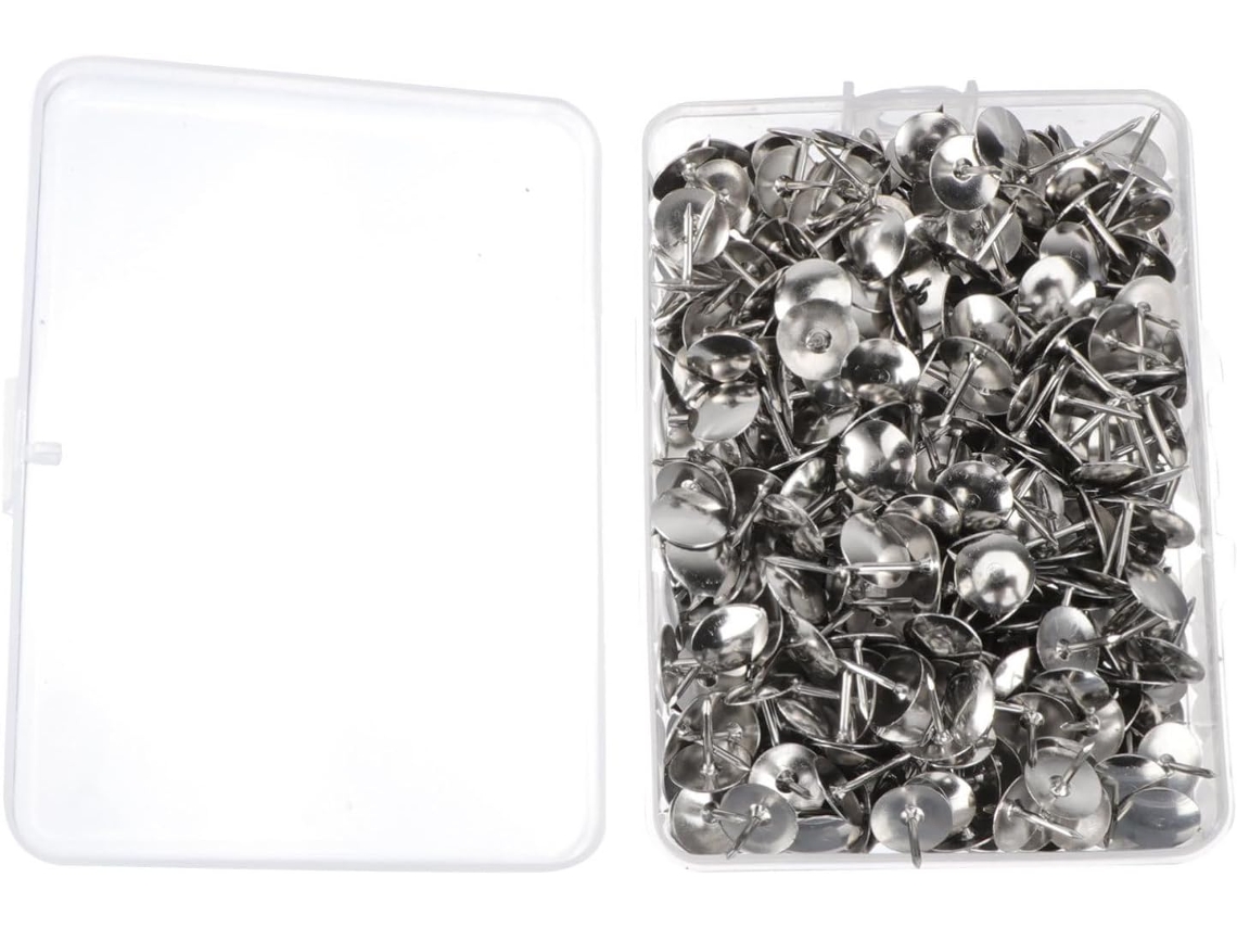 Tachinhas de Ferro Luxshiny para Mesa e Casa, Cabeça Redonda Dourada, 500 unidades, Ideal para Anotações e Mapas
