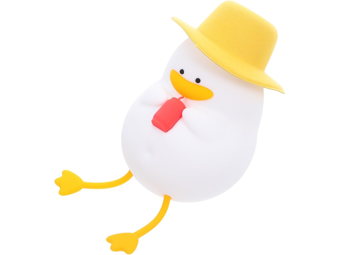 Luminária noturna portátil de silicone em formato de pato Macia E Com