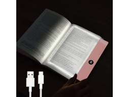 Luz De Leitura Recarregável Com Led Transparente, 3 Cores E Temporizador, Painel De Luz Regulável Para Leitura Páginas Inteiras Na Cama À Noite, Ff